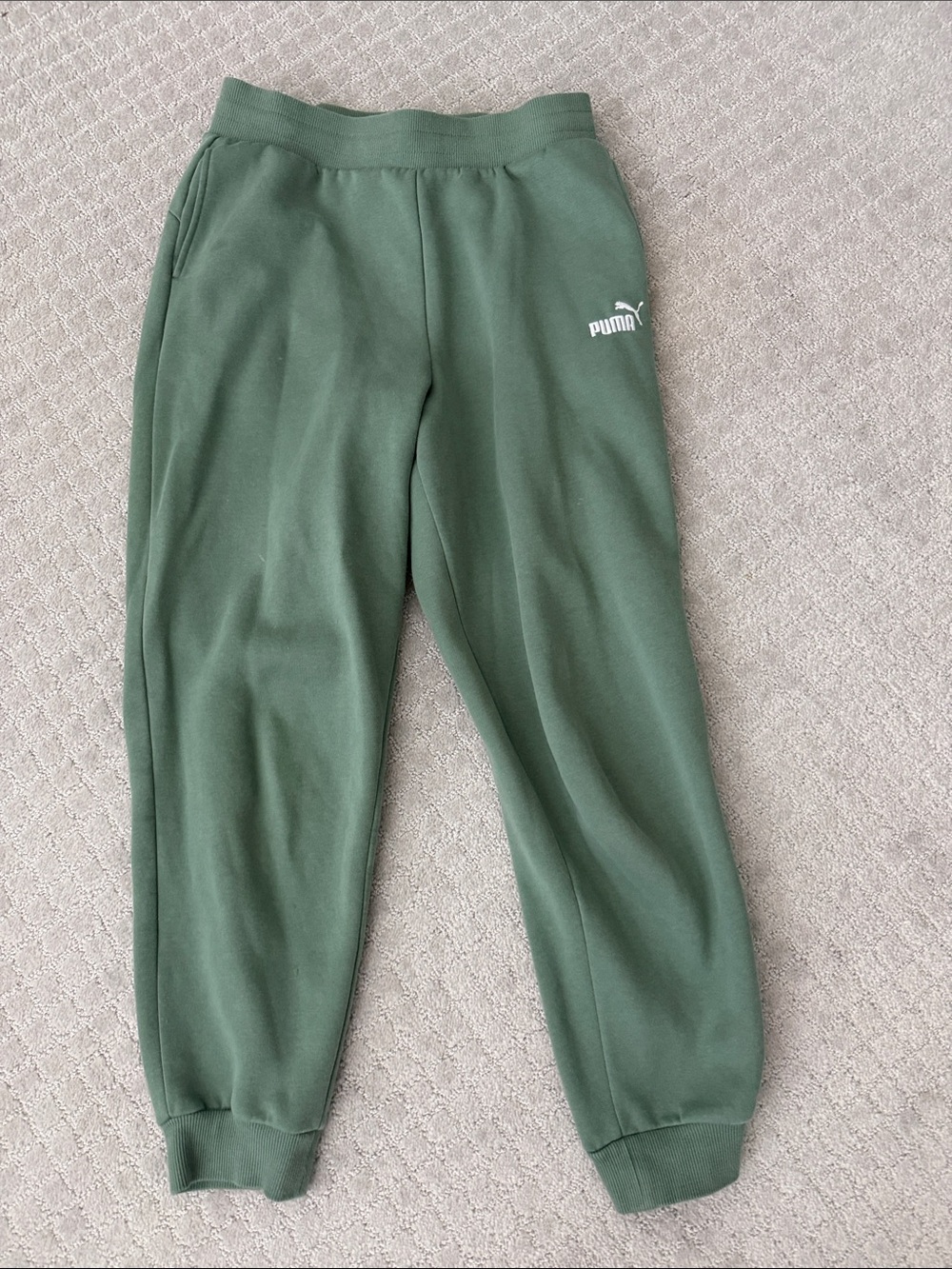 Puma Kids Olive Green Jogger Sweatpants